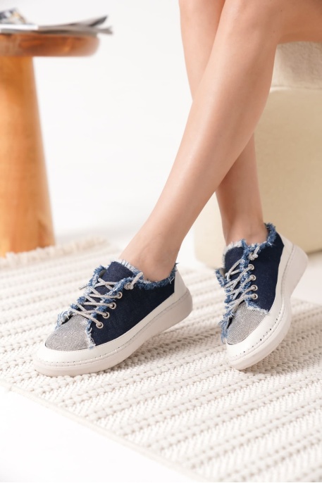 Ankle Lacivert Kadın Günlük Ayakkabı