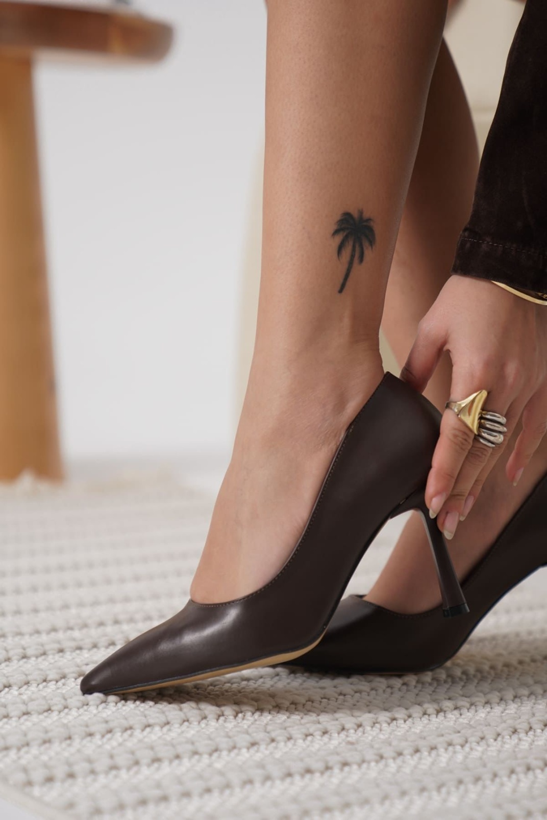 Zelena Kadın Acı Kahve Stiletto