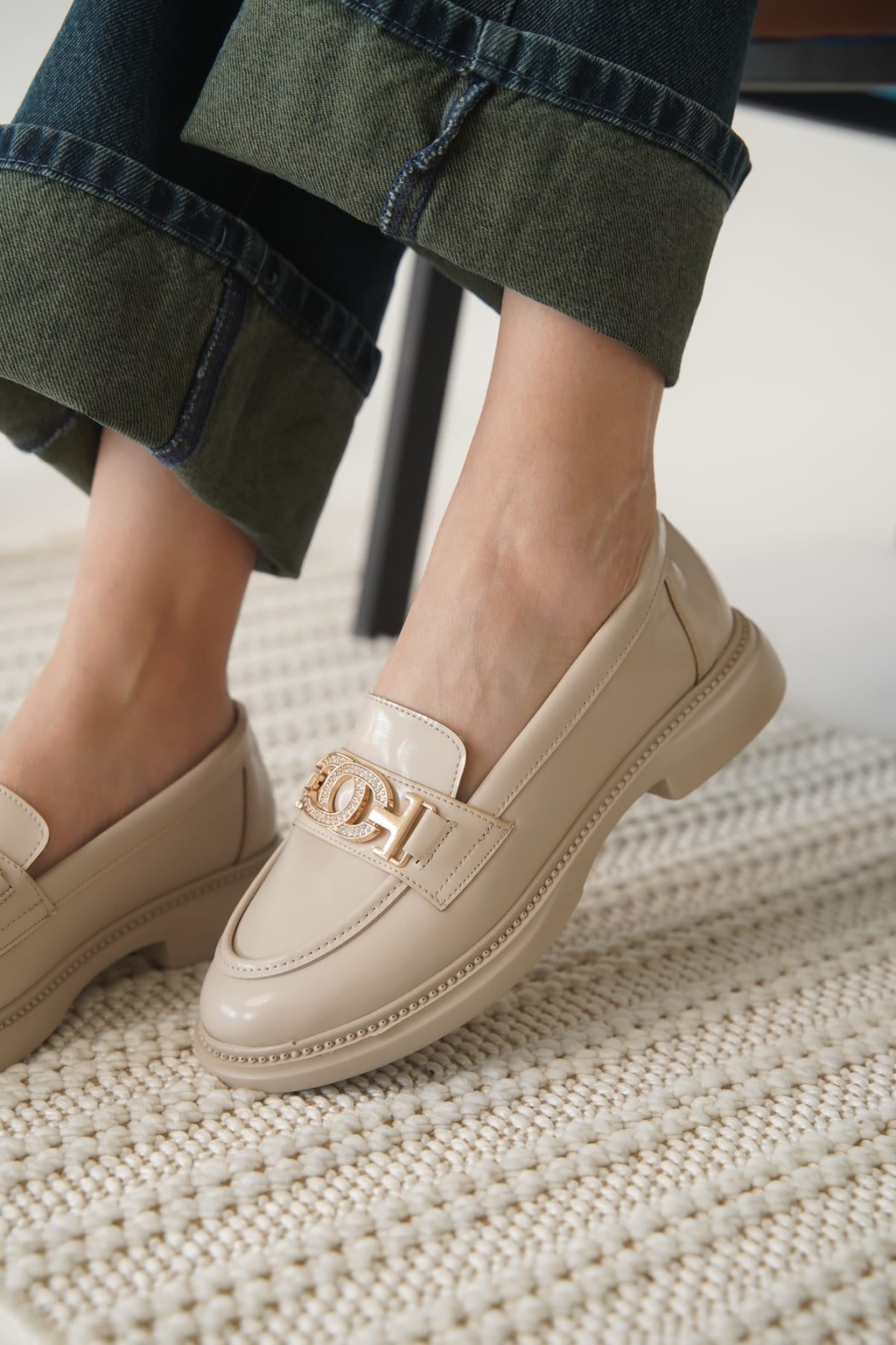 Viola Kadın Bej Rugan Loafer