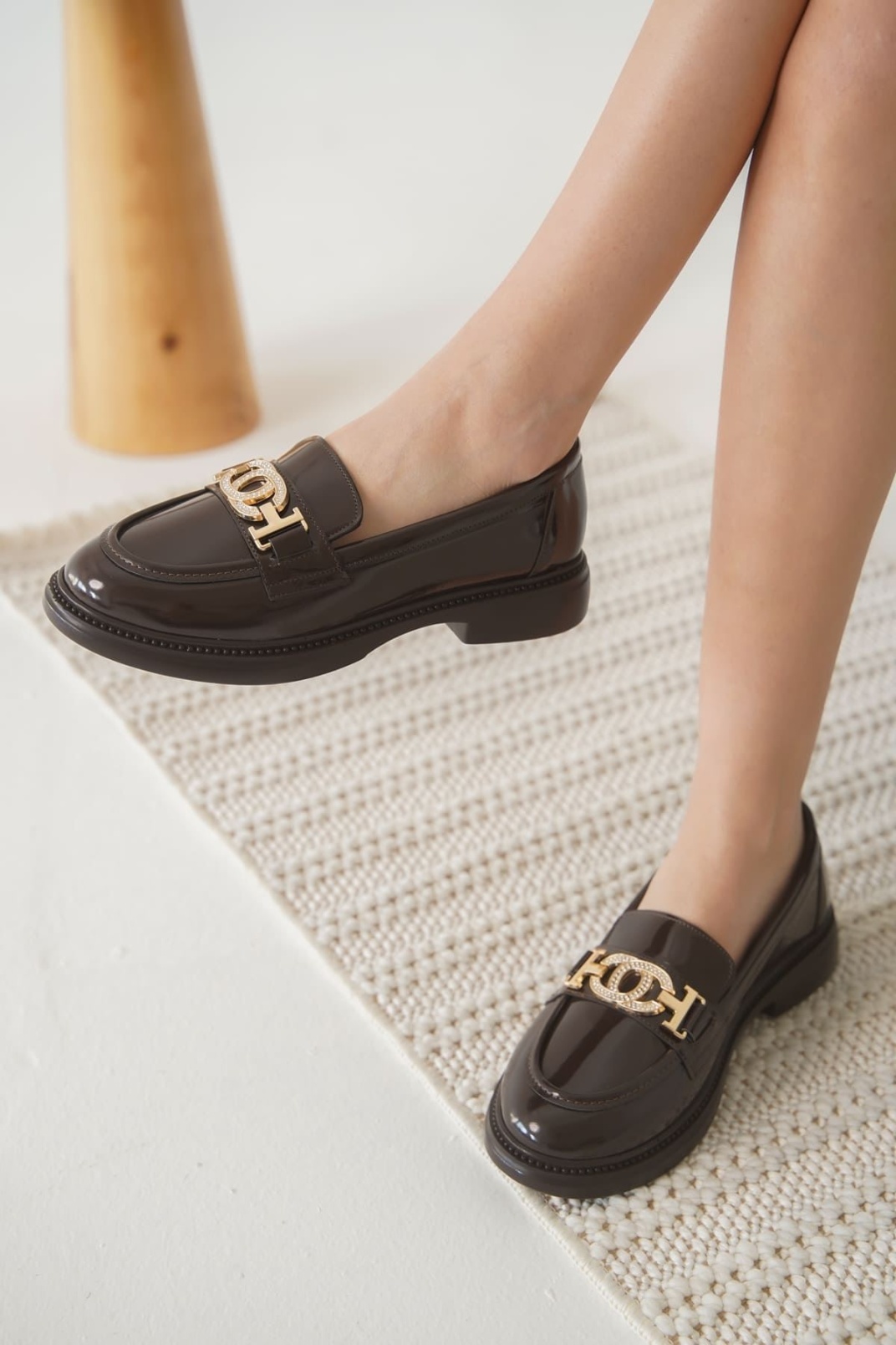 Viola Kadın Acı Kahve Rugan Loafer