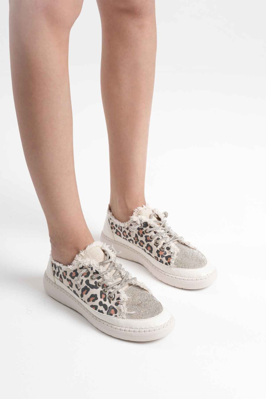 Ankle Leopar Kadın Günlük Ayakkabı