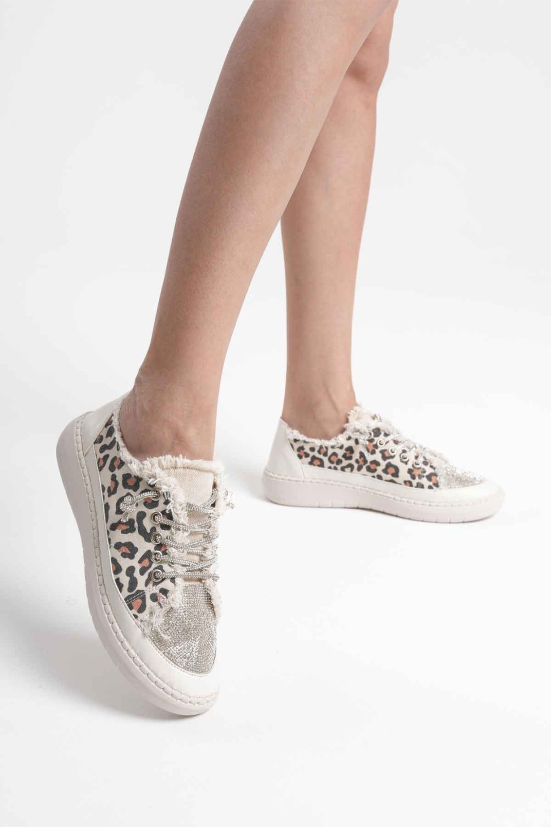 Ankle Leopar Kadın Günlük Ayakkabı