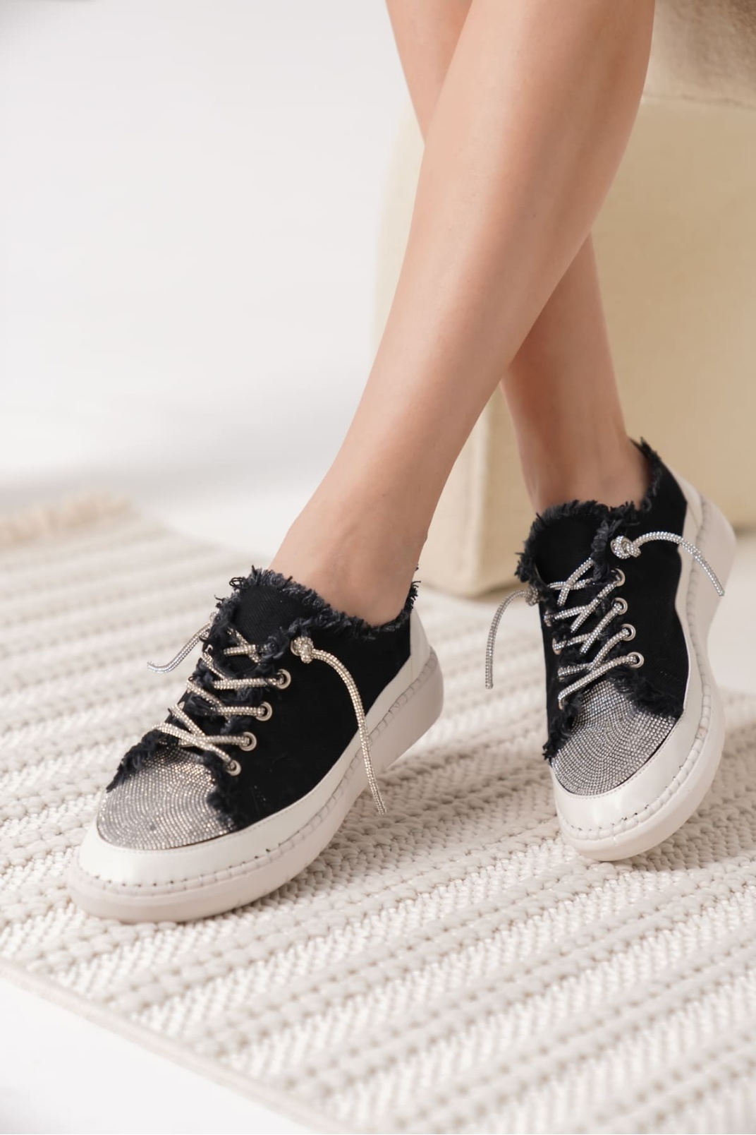 Ankle Siyah Kadın Günlük Ayakkabı