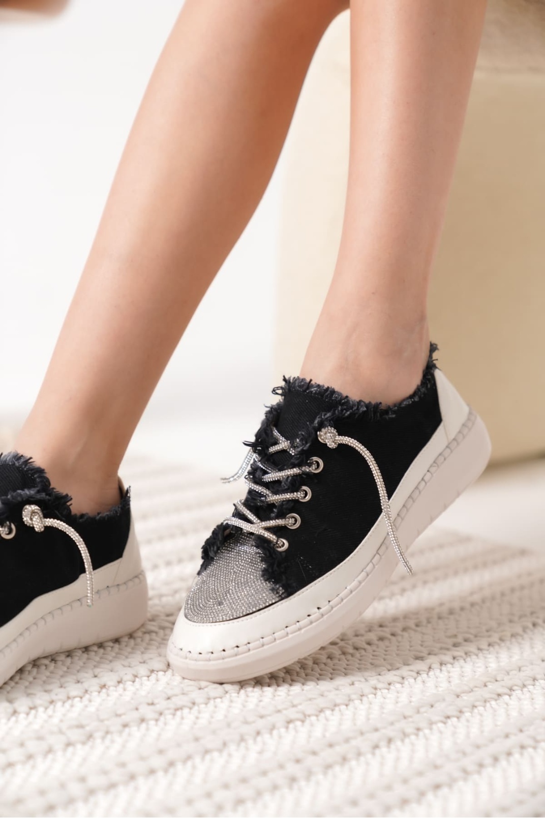 Ankle Siyah Kadın Günlük Ayakkabı