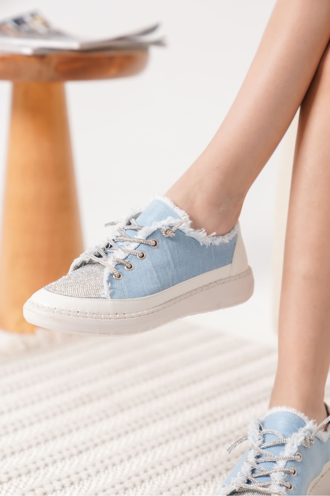 Ankle Mavi Kadın Günlük Ayakkabı
