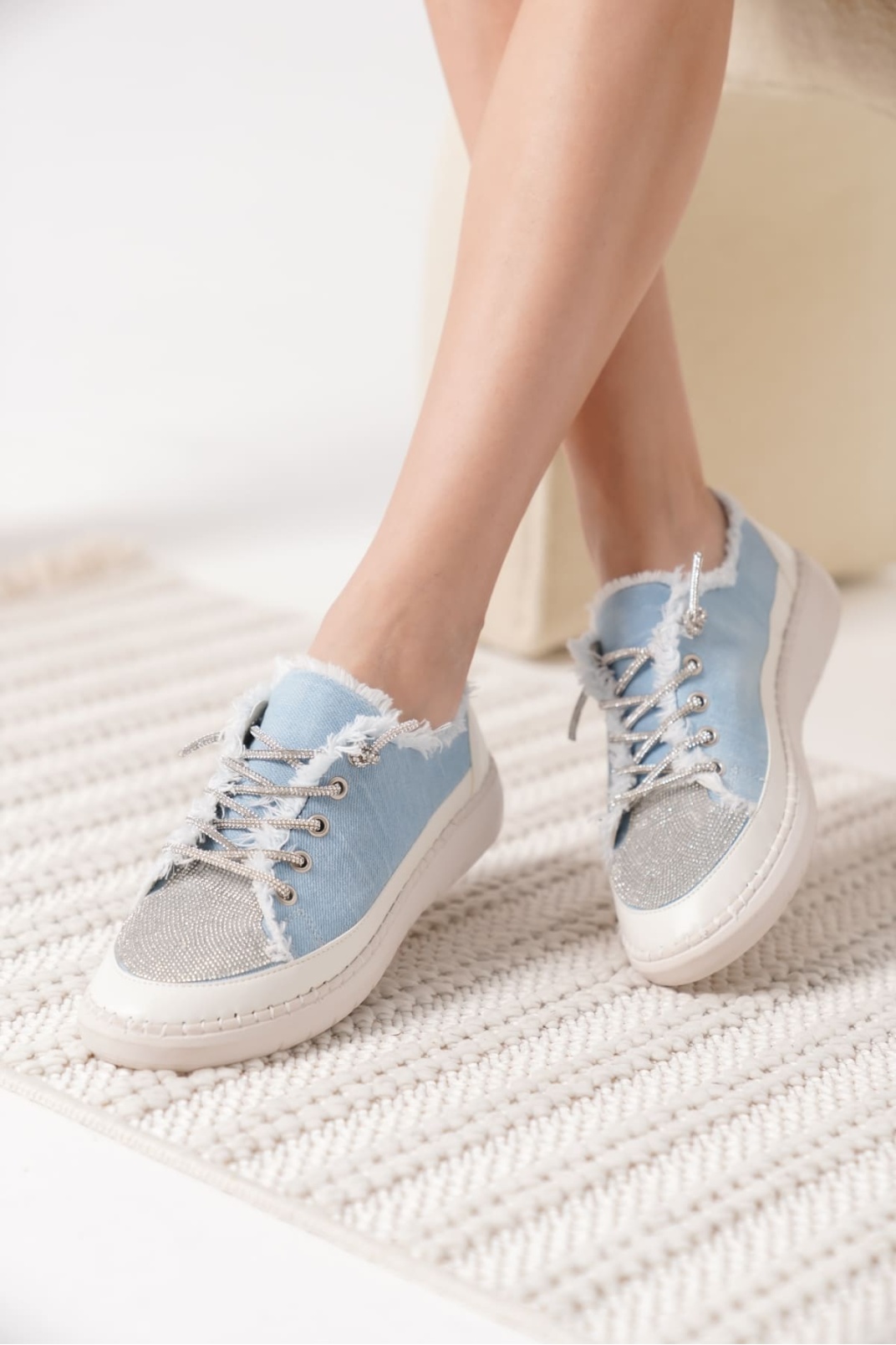 Ankle Mavi Kadın Günlük Ayakkabı
