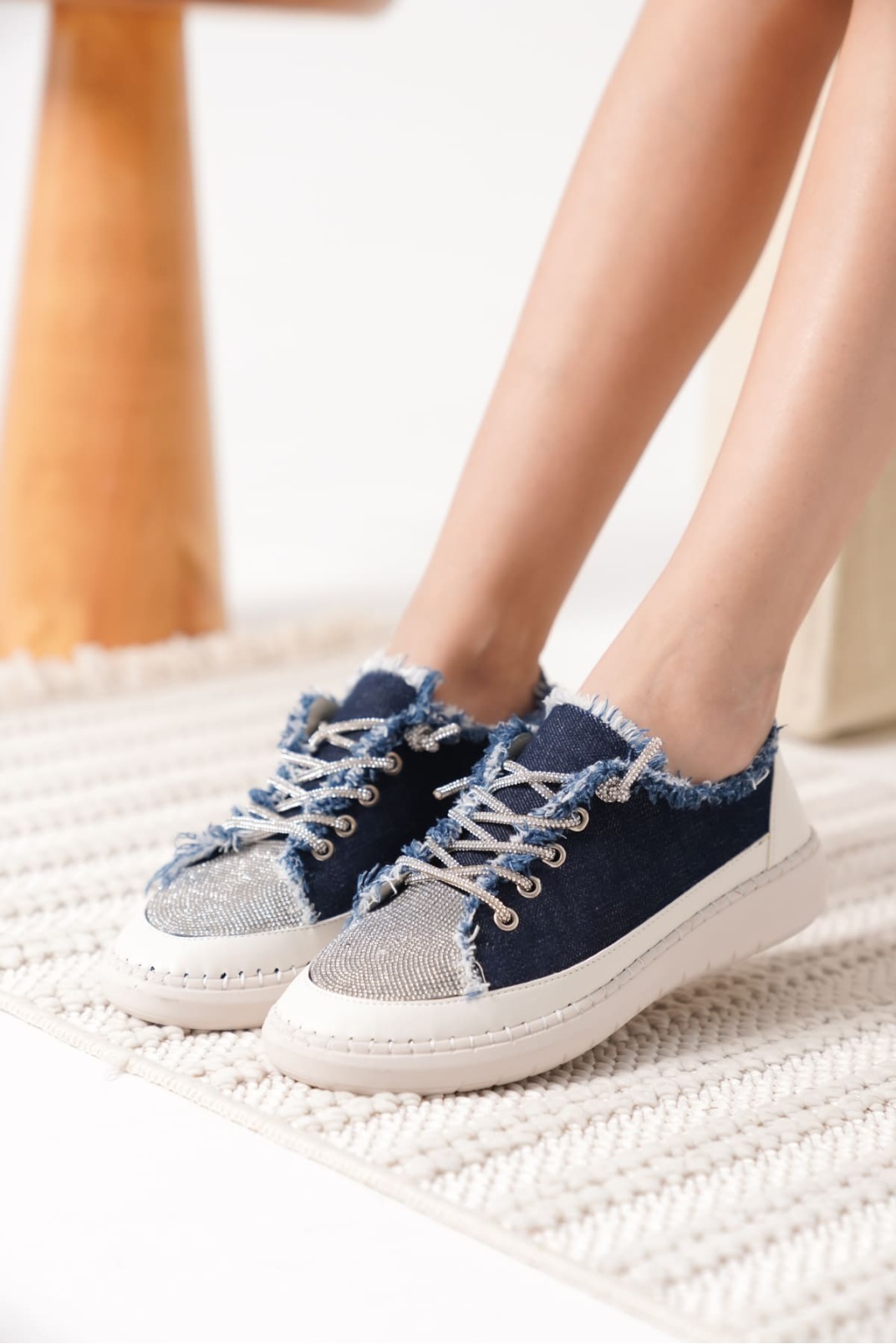 Ankle Lacivert Kadın Günlük Ayakkabı