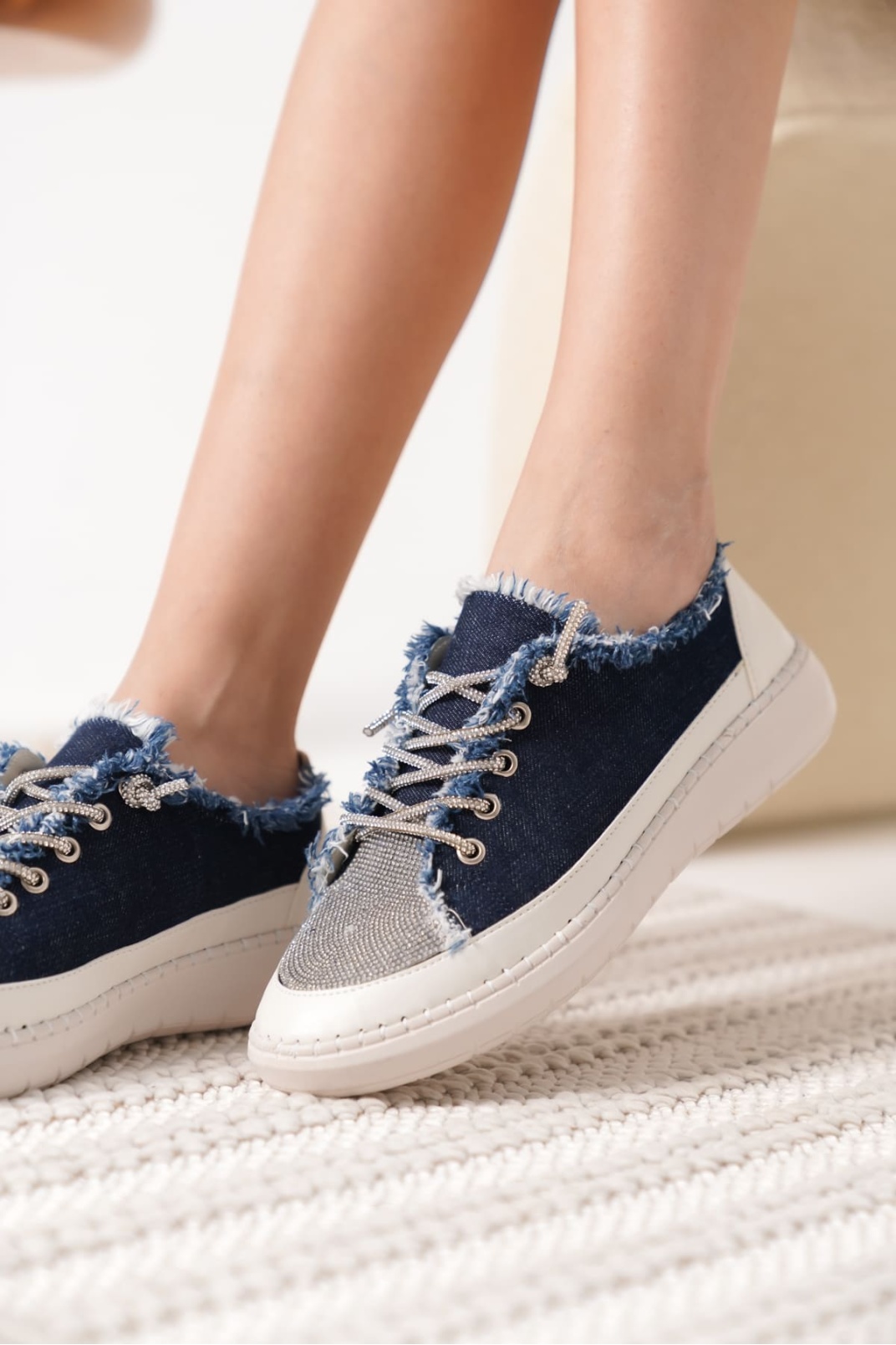Ankle Lacivert Kadın Günlük Ayakkabı