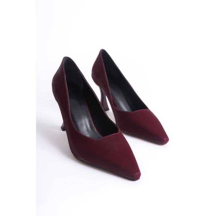 Cordelia Kadın Bordo Saten Stiletto