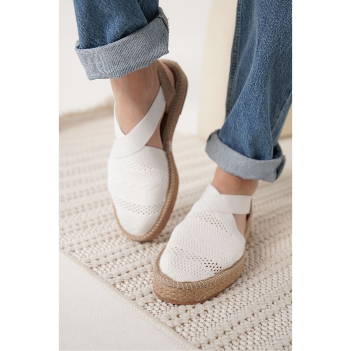 Rosa Kadın Beyaz Espadril Ayakkabı