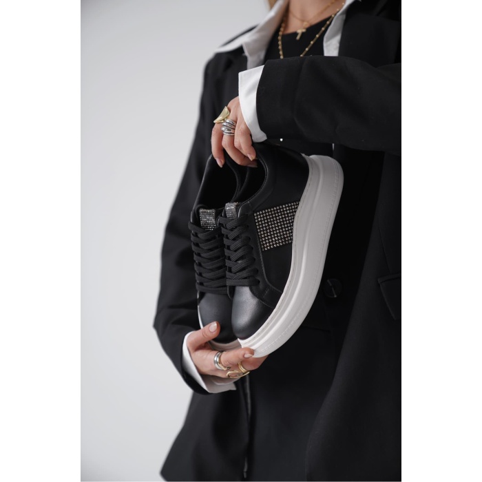 Belinda Siyah Taşlı Kadın Sneaker
