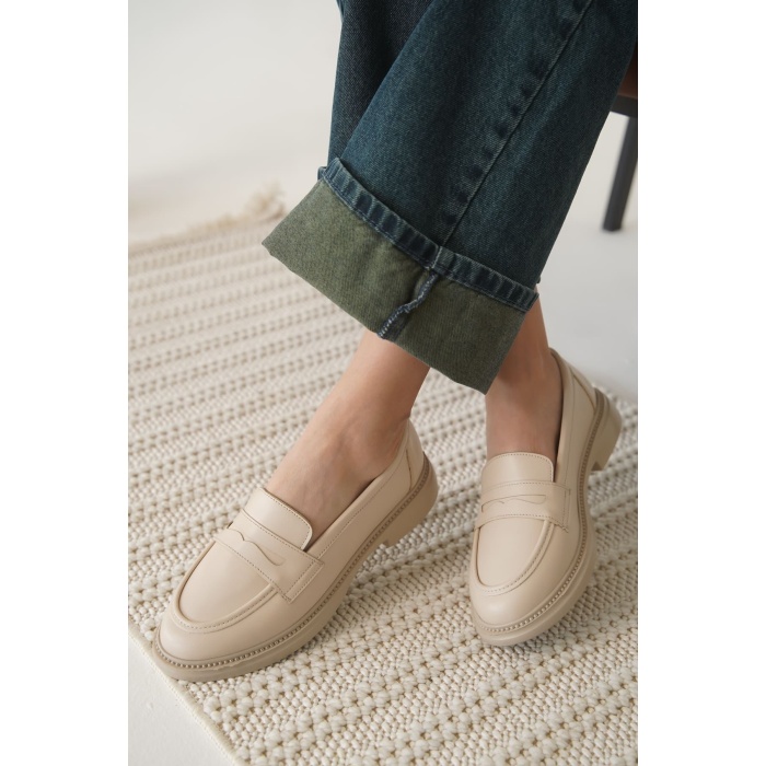 Sunny Kadın Bej Loafer