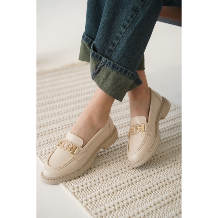 Viola Kadın Bej Loafer