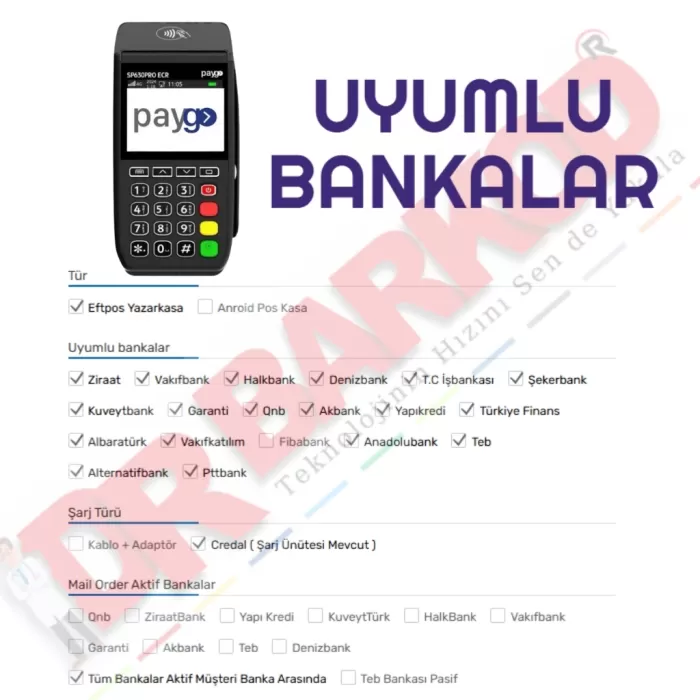 Paygo Sp630 Pro ECR 4G Mobil Pos Yazarkasa 