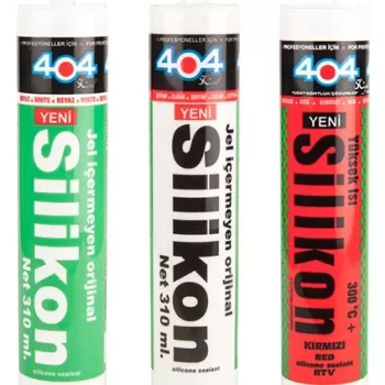 404 Silikon Şeffaf,Beyaz,Siyah 280gr