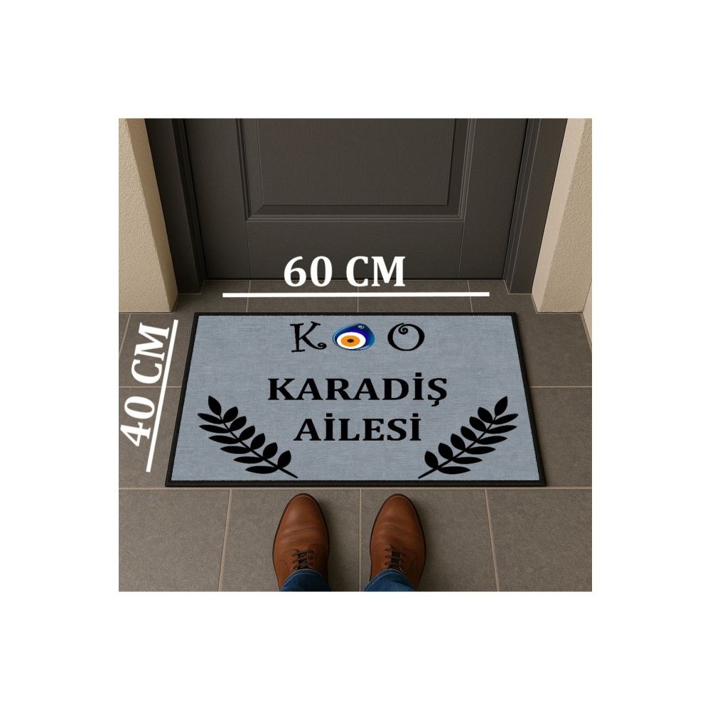 Harfler Ve Soyisimli Kişiye Özel Tasarım Kapi Paspas 60x40cm Kapi Onu Paspasi