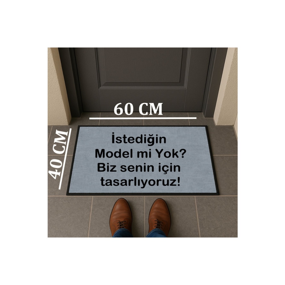 İstediğin Model Tasarlanabilir Kişiye Özel Tasarım Kapi Paspas 60x40cm Kapi Onu Paspasi