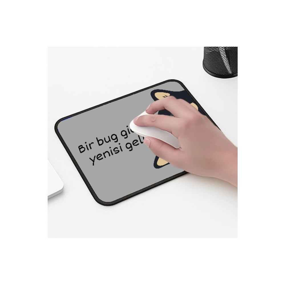Bug Gider Tasarımlı 33x28 Cm Mousepad Kaymaz Taban Rahat Konforlu Mouse Pad