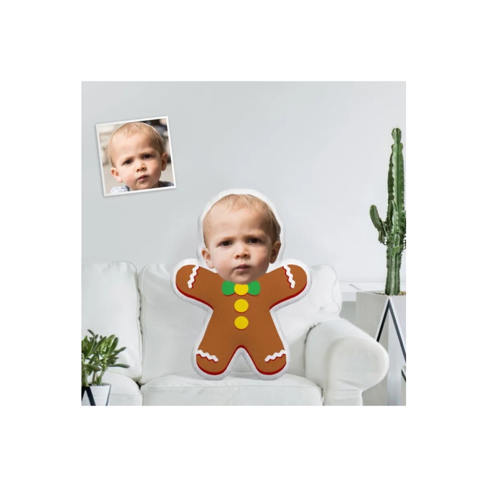 Kişiye Özel Kurabiye Adam Tasarımlı Şekilli Yastık