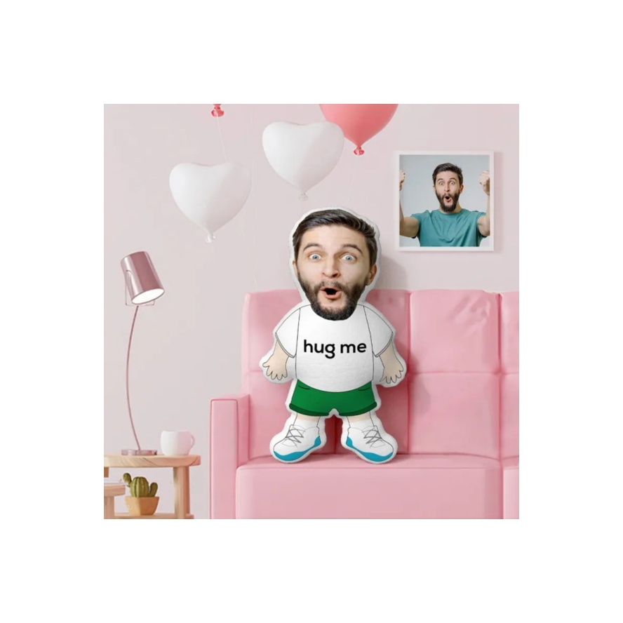 Kişiye Özel Hug Me Tasarımlı Şekilli Yastık