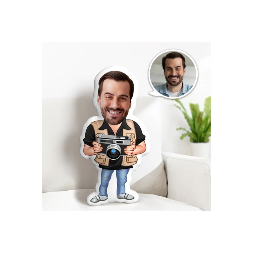 Kişiye Özel Fotoğrafçı Tasarımlı Şekilli Yastık