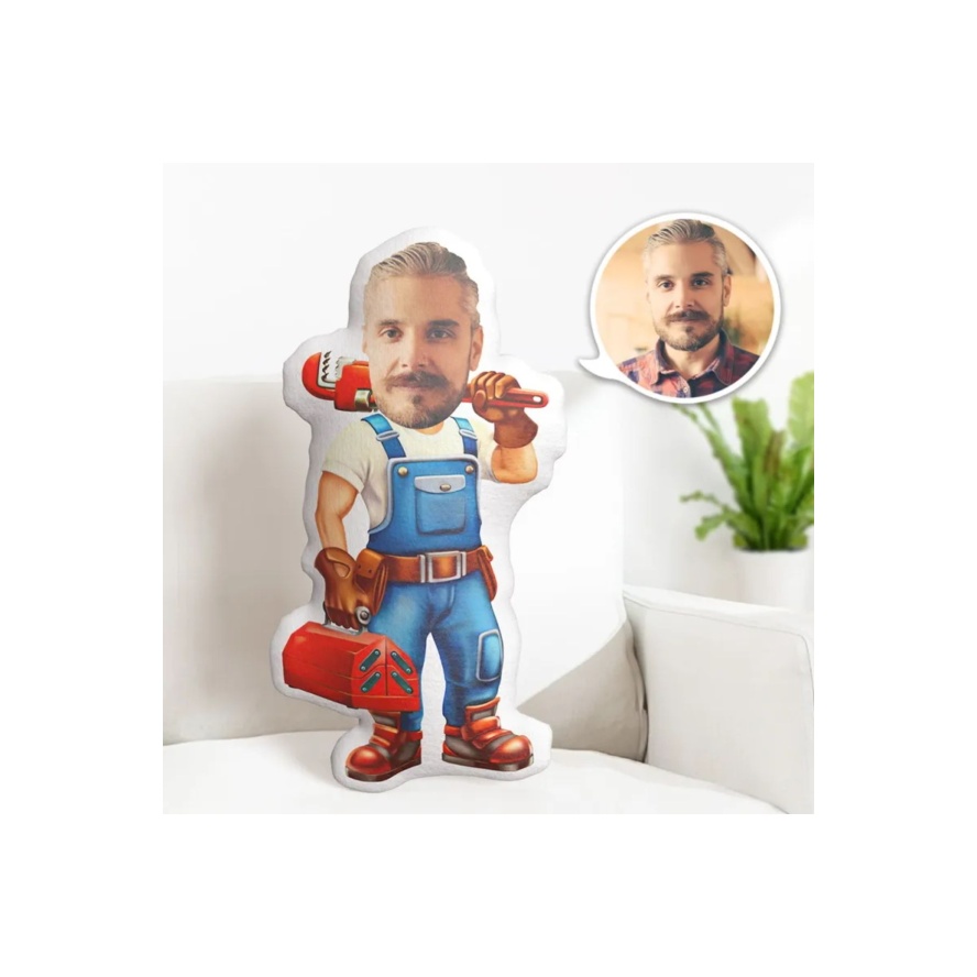 Kişiye Özel Tamirci Tasarımlı Şekilli Yastık