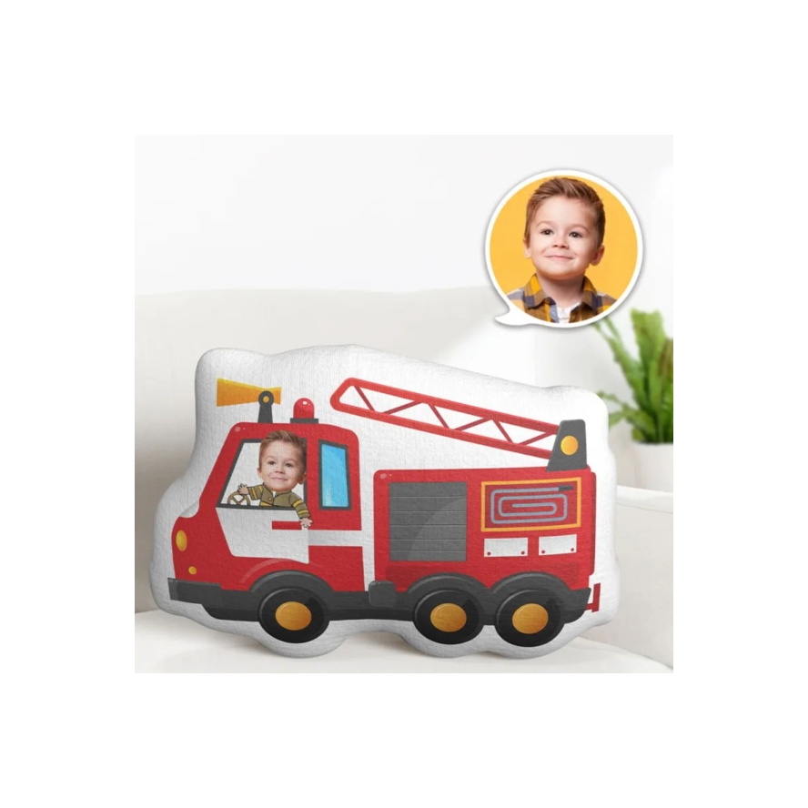Kişiye Özel İtfaiye Arabası Tasarımlı Şekilli Yastık