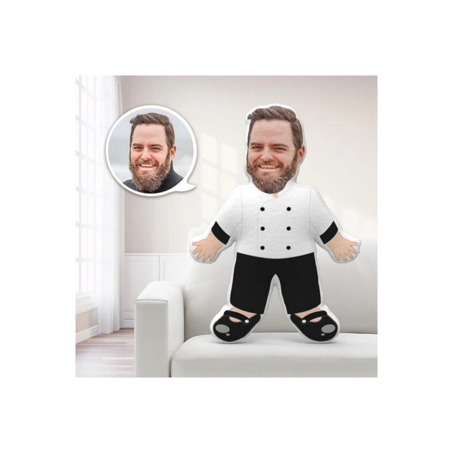 Kişiye Özel Şef Cheff Tasarımlı Şekilli Yastık