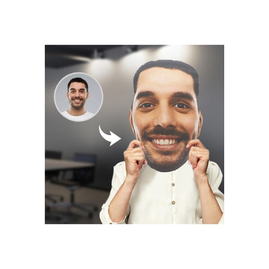 Yüz Kafa Fotoğraflı Yastık Kişiye Özel