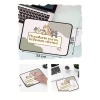 Ponçik Kedi Hayaller Tasarımlı 33x28 Cm Mousepad Kaymaz Taban Rahat Konforlu Mouse Pad