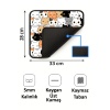 Ponçik Kediler Tasarımlı 33x28 Cm Mousepad Kaymaz Taban Rahat Konforlu Mouse Pad