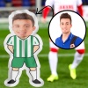 Kişiye Özel Futbolcu Bebek Tasarımlı Şekilli Yastık