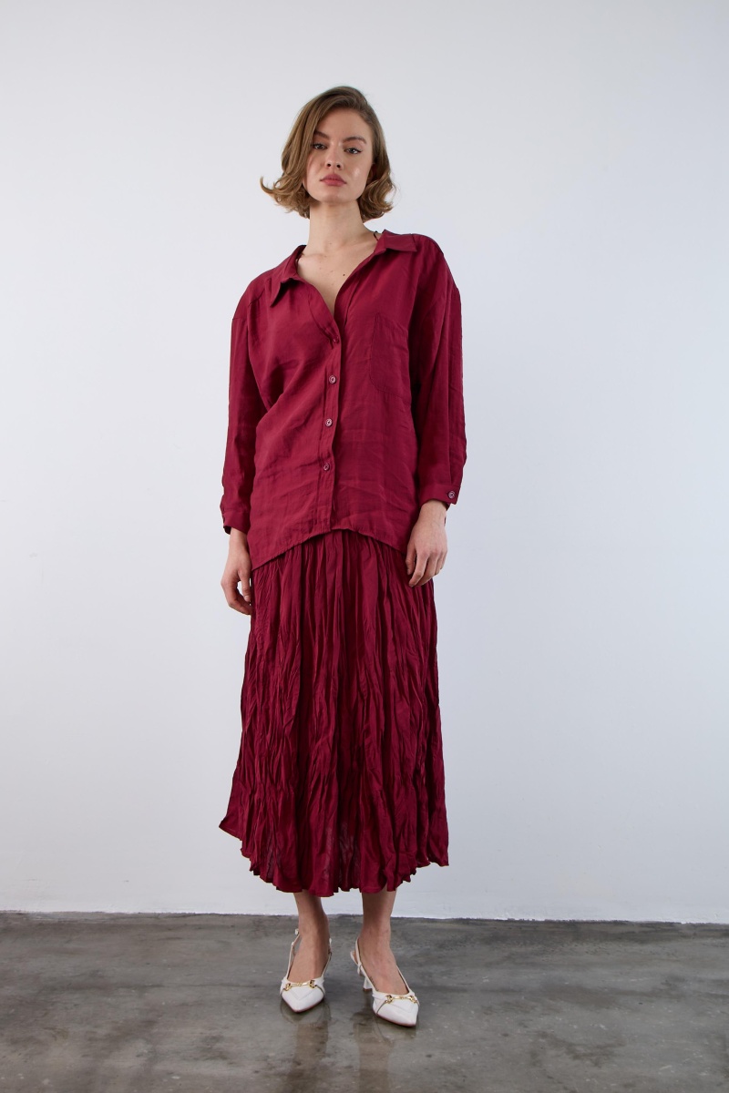 Düşük Omuzlu Oversize Gömlek