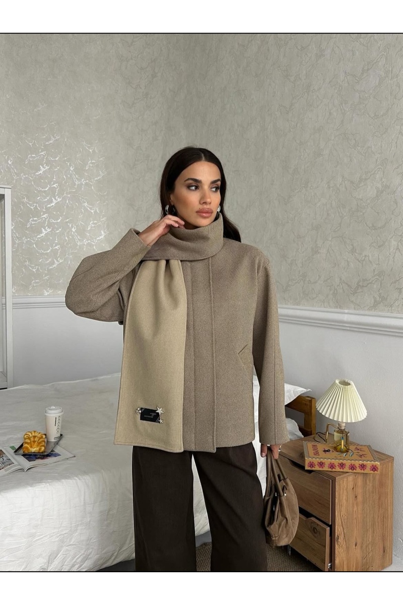 Nox-s Aksesuarlı Şal Yaka Kaban