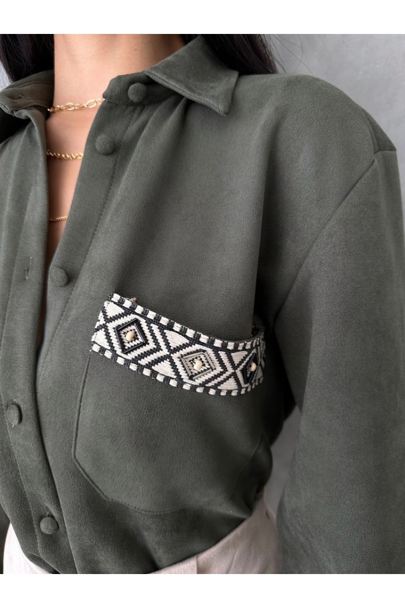 TOPSHOW Süet Gömlek