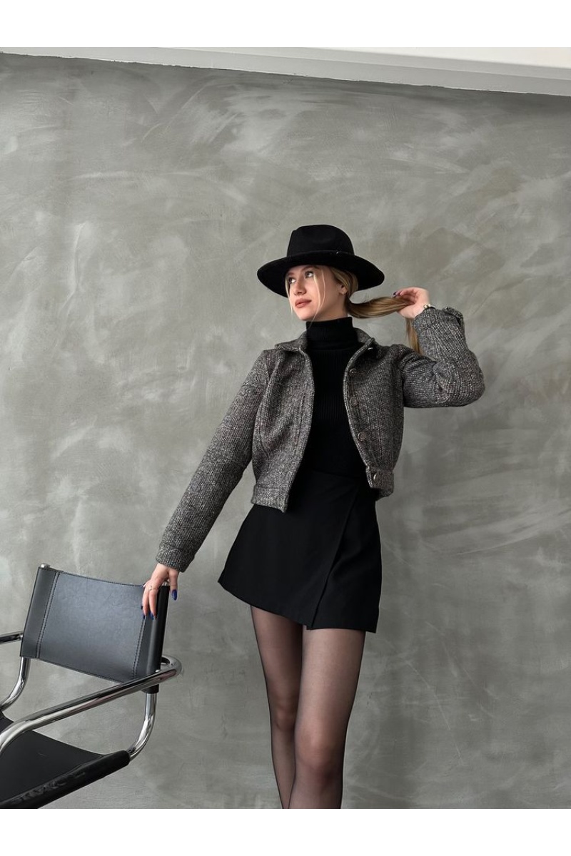 TOPSHOW Düğmeli Kaşe Mont