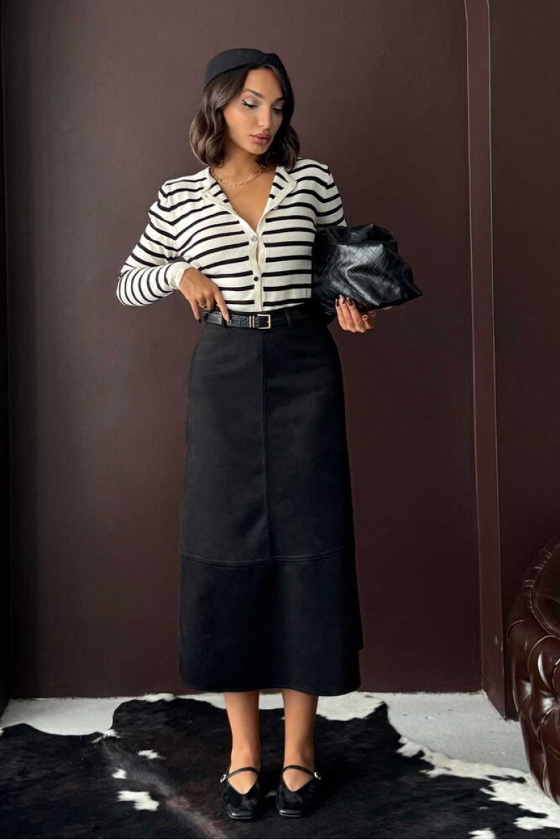 Topshow Süet Uzun Etek