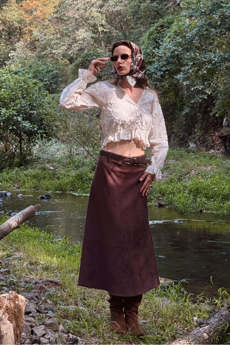 Topshow Süet Uzun Etek