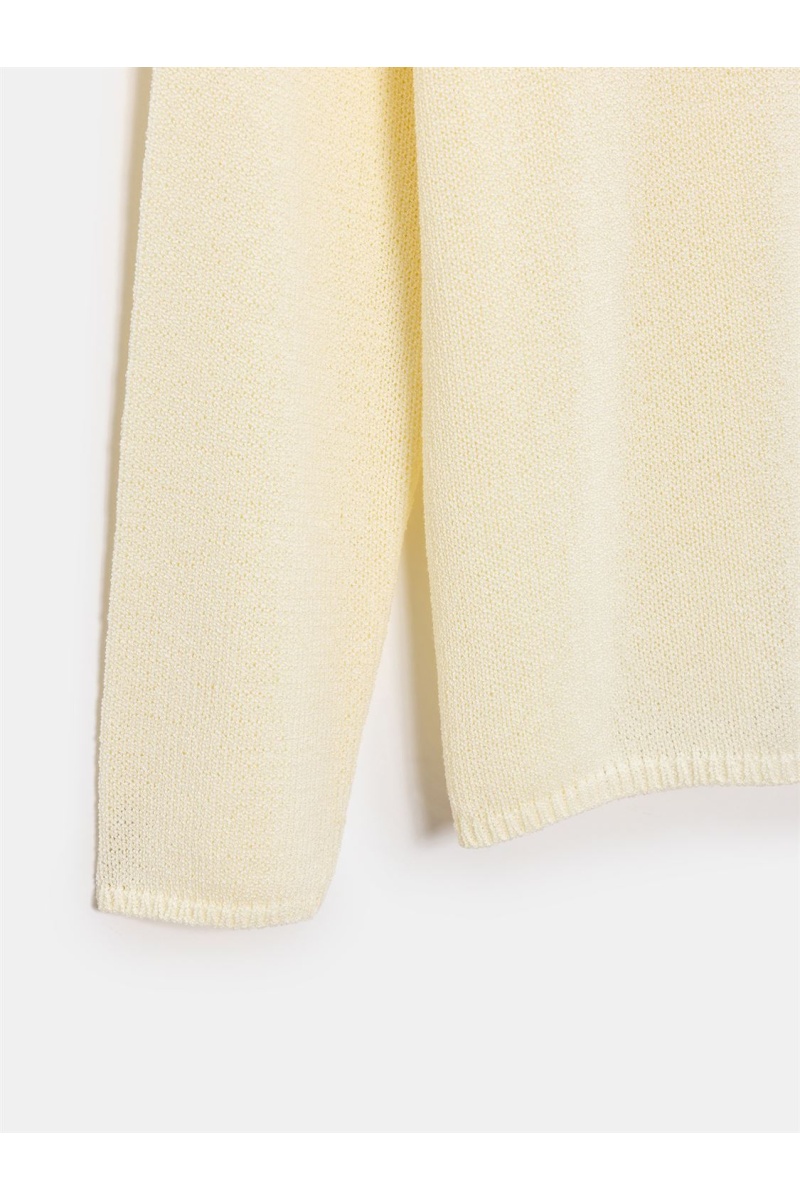 DİLVİN Oval Yaka Dökümlü Kazak