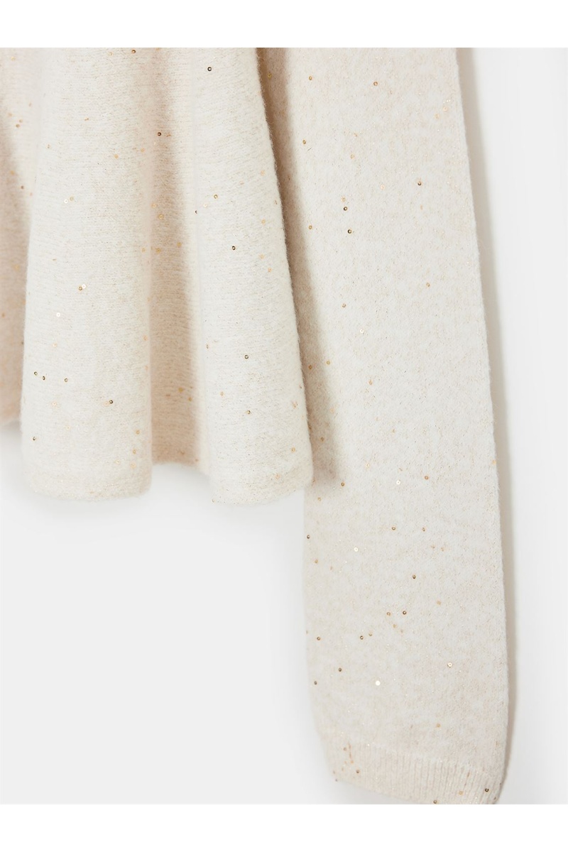 DİLVİN Peplum Parıltılı Triko Kazak