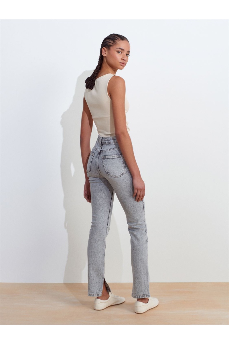 DİLVİN Yanı Yırtmaçlı Comfort Likra Denim Pantolon