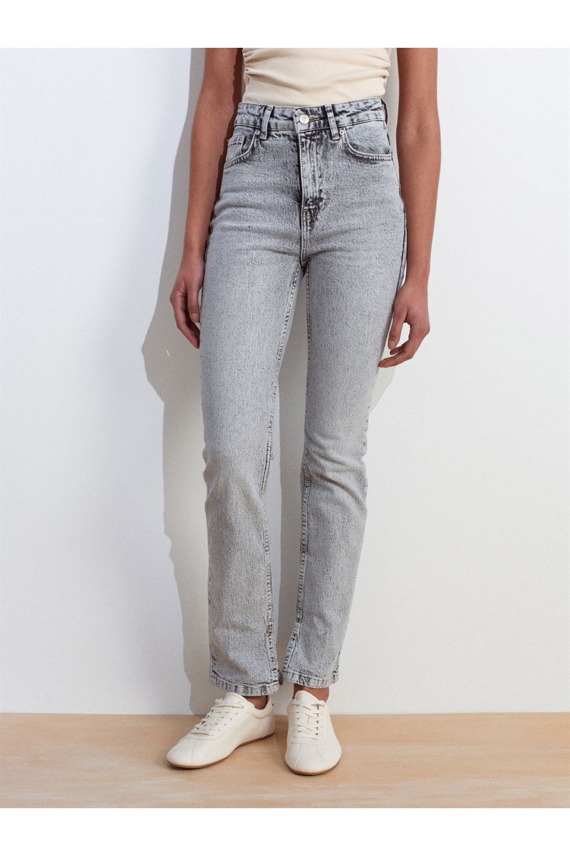 DİLVİN Yanı Yırtmaçlı Comfort Likra Denim Pantolon