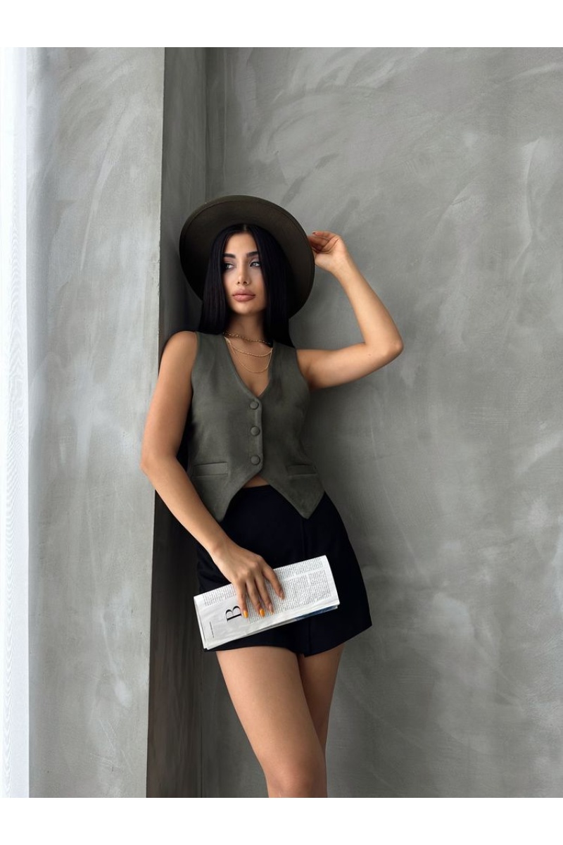 Topshow Vizon Süet Yelek