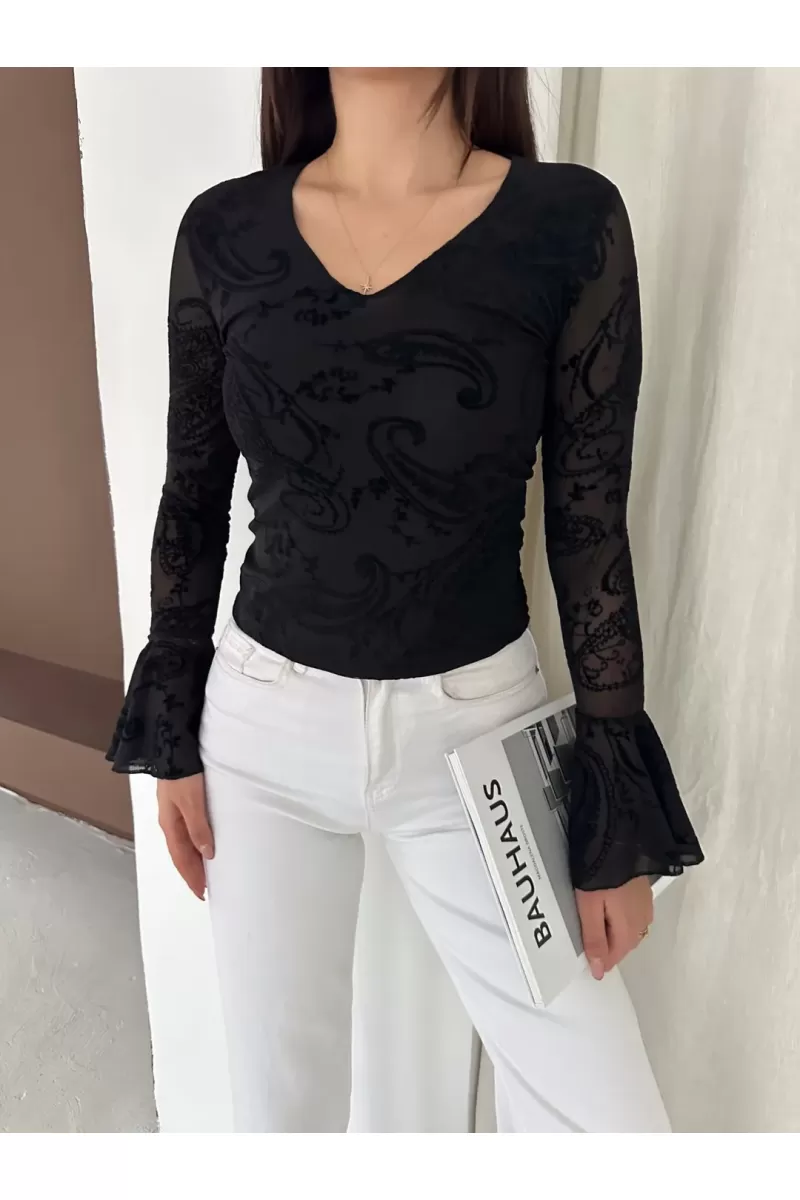 İspanyol Kollu Bluz