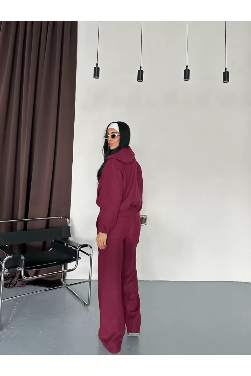 Kapuşonlu Fermuarlı Takım