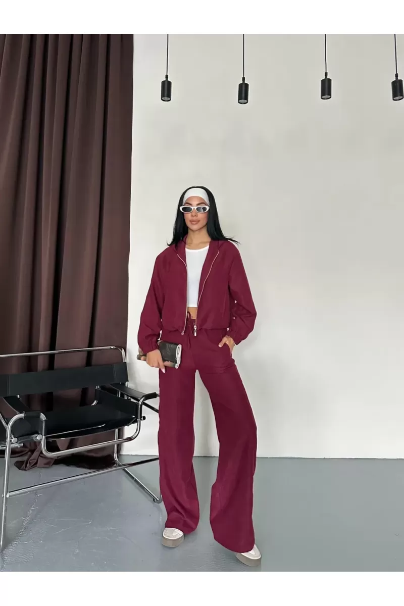 Kapuşonlu Fermuarlı Takım