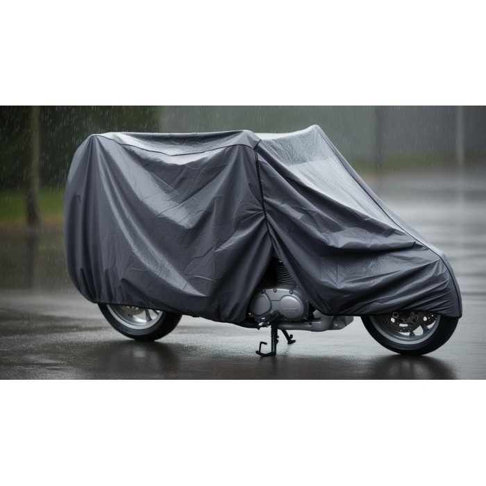 Kanuni Wiki 125  motor brandası Motor Branda (bağlantı Tokalı)   4 Mevsim Koruma Gri