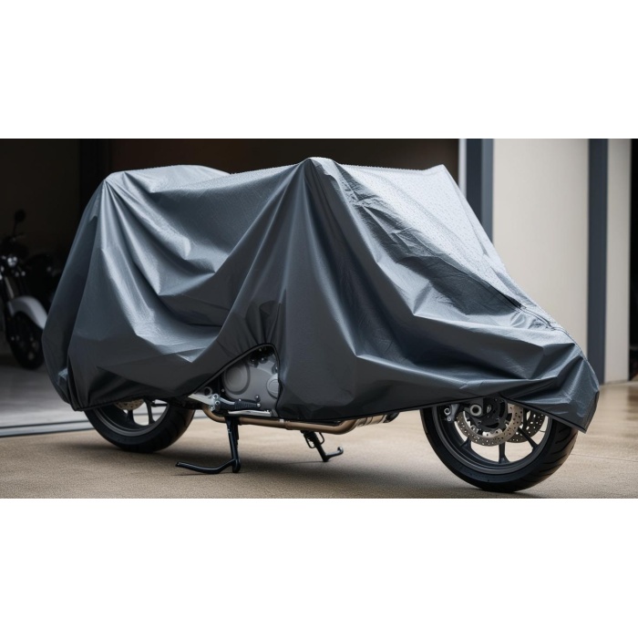 Kanuni Wiki 125i  motor brandası Motor Branda (bağlantı Tokalı)   4 Mevsim Koruma Gri