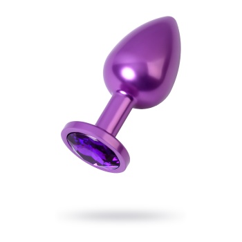 Metal by TOYFA Anal Plug, mor, mor kristalli, 8,2 cm, Ø3,4 cm, 85 g