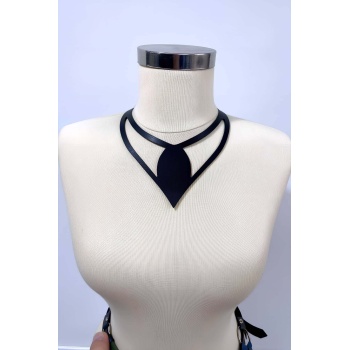 Damla Deri Choker, Deri Choker Kolye - APFT1411